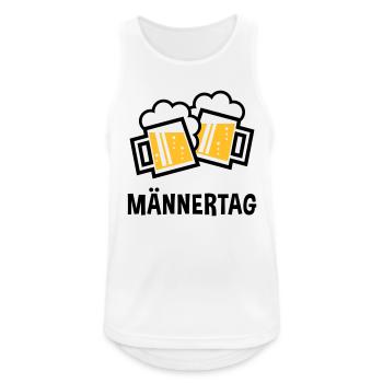 Männertag (Bier Prosit Bayrische Bierkrüge / 2C) - Männer Tank Top atmungsaktiv - Weiß - Vorne - Nick (188cm)