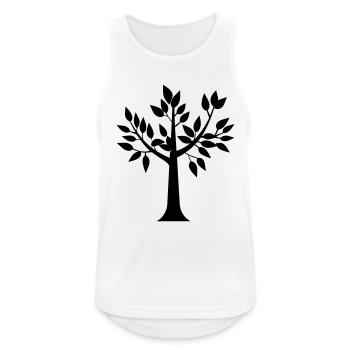 Baum - Männer Tank Top atmungsaktiv - Weiß - Vorne - Nick (188cm)