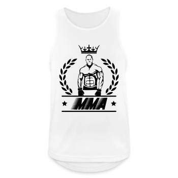 Armoiries MMA - Débardeur respirant Homme - blanc - Devant - Nick (188cm)