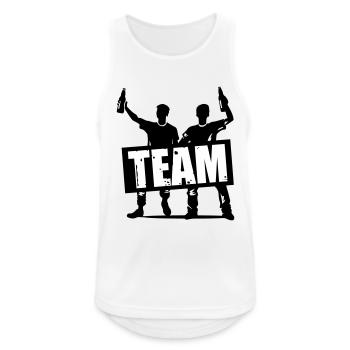 Team Party Trinker Feiern Geburtstag - Männer Tank Top atmungsaktiv - Weiß - Vorne - Nick (188cm)