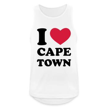 I Love Cape Town - Männer Tank Top atmungsaktiv - Weiß - Vorne - Nick (188cm)