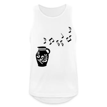 Musik Bembel Frankfurt - Männer Tank Top atmungsaktiv - Weiß - Vorne - Nick (188cm)