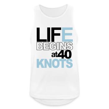 Life begins at 40 knots - Débardeur respirant Homme - blanc - Devant - Nick (188cm)