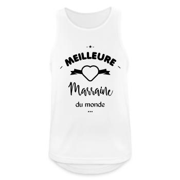 Meilleure marraine - Débardeur respirant Homme - blanc - Devant - Nick (188cm)