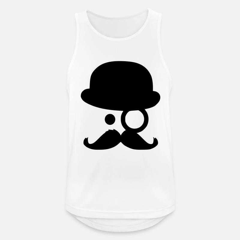 Moustache - by www.CodeShirt24.de - Men's Breathable Tank Top - white