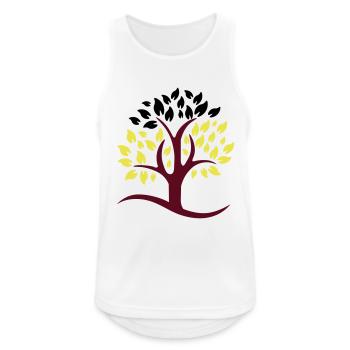 arbre 3 couleurs logo - Débardeur respirant Homme - blanc - Devant - Nick (188cm)