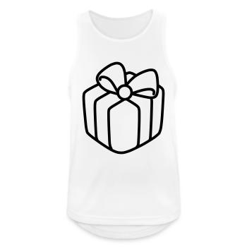 Geschenk - Männer Tank Top atmungsaktiv - Weiß - Vorne - Nick (188cm)