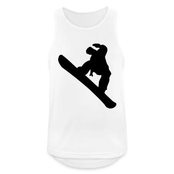 Snowboarding - Männer Tank Top atmungsaktiv - Weiß - Vorne - Nick (188cm)
