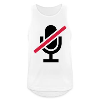 Mute Icon Mikrofon - Männer Tank Top atmungsaktiv - Weiß - Vorne - Nick (188cm)