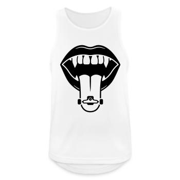 Langue de skateboard - Débardeur respirant Homme - blanc - Devant - Nick (188cm)