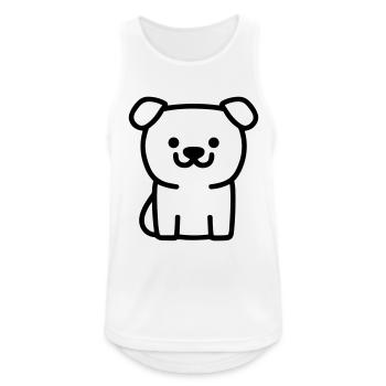 Dog - Men's Breathable Tank Top - white - Front - Nick (188cm)