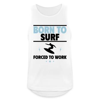 Né pour surfer - Débardeur respirant Homme - blanc - Devant - Nick (188cm)