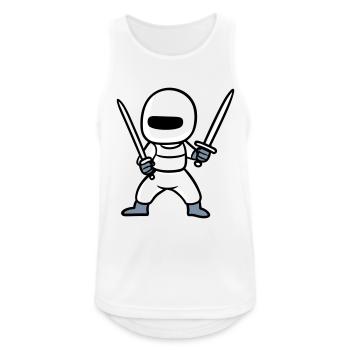 Double épée Ninja - Débardeur respirant Homme - blanc - Devant - Nick (188cm)