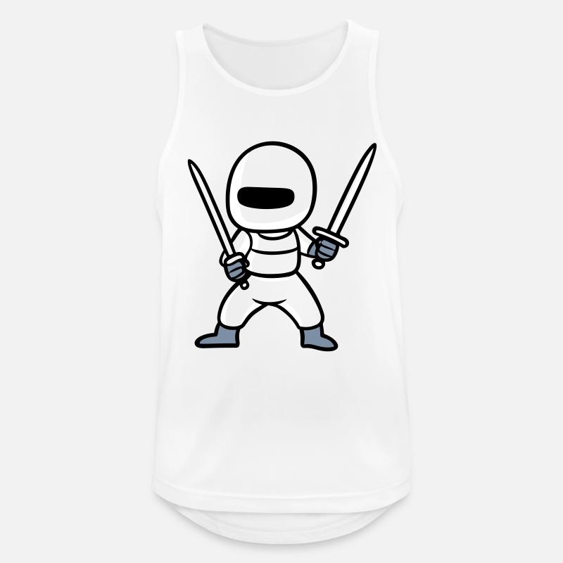 Doppelschwert-Ninja - Männer Tank Top atmungsaktiv - Weiß