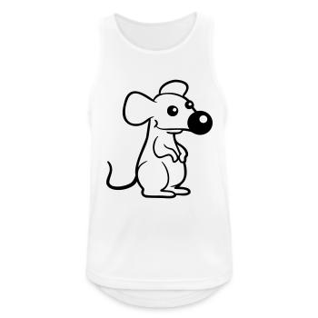 Souris Grand Nez Souris Petit Rat Rongeur Mignon - Débardeur respirant Homme - blanc - Devant - Nick (188cm)