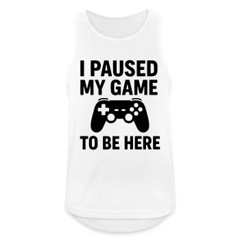 0004 be here - Men's Breathable Tank Top - white - Front - Nick (188cm)