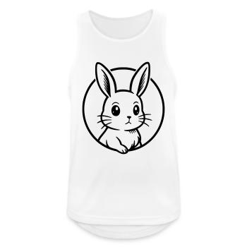 Lapin - Débardeur respirant Homme - blanc - Devant - Nick (188cm)
