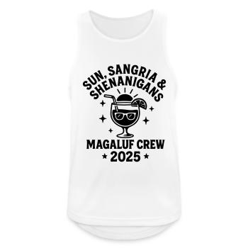 Sun, Sangria & Shenanigans Magaluf Crew 2025 - Men's Breathable Tank Top - white - Front - Nick (188cm)