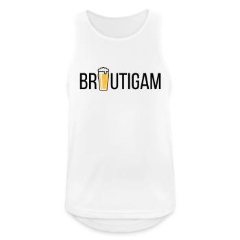 Bräutigam (Bier / Junggesellenabschied / POS) - Männer Tank Top atmungsaktiv - Weiß - Vorne - Nick (188cm)