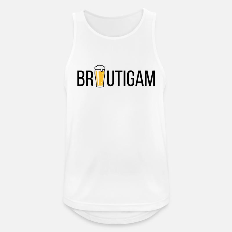 Bräutigam (Bier / Junggesellenabschied / POS) - Männer Tank Top atmungsaktiv - Weiß