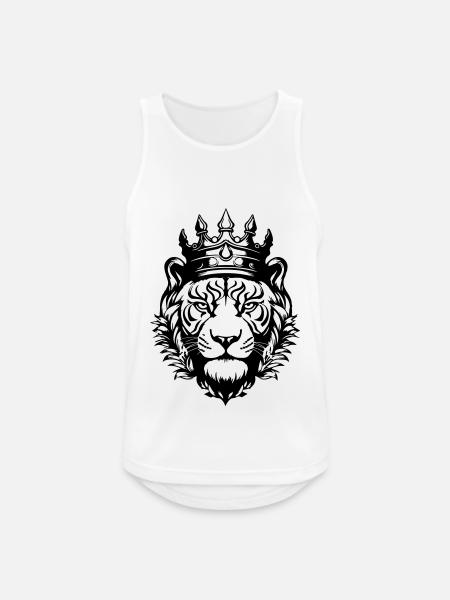 Tiger Crown King - Men's Breathable Tank Top - white