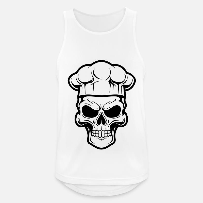 Chef Skeleton - Men's Breathable Tank Top - white