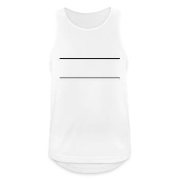 Zwei Striche Linien - Männer Tank Top atmungsaktiv - Weiß - Vorne - Nick (188cm)