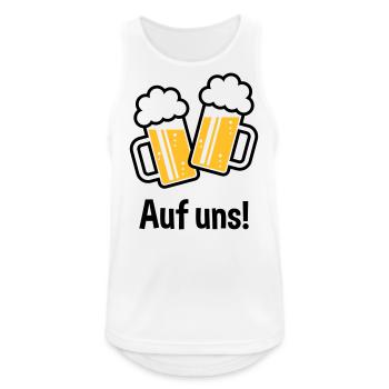 XEinHochAufUns (2) - Männer Tank Top atmungsaktiv - Weiß - Vorne - Nick (188cm)