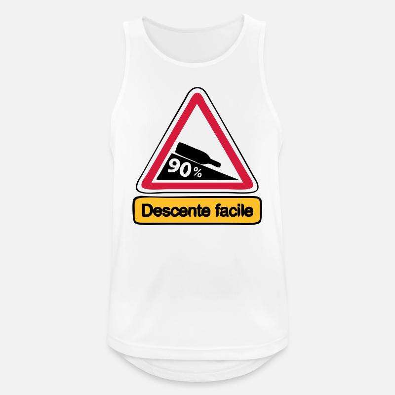 90 Abstieg facile3 - Männer Tank Top atmungsaktiv - Weiß