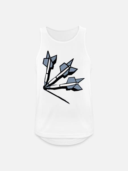 darten - Männer Tank Top atmungsaktiv - Weiß