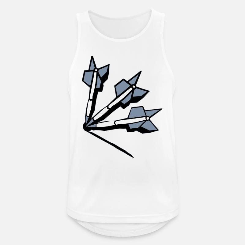 darten - Männer Tank Top atmungsaktiv - Weiß