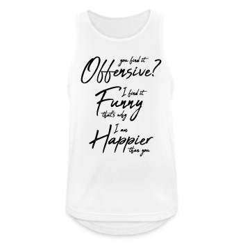 You find it offensive - Männer Tank Top atmungsaktiv - Weiß - Vorne - Nick (188cm)