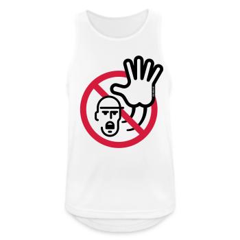 Warning Sign / Caution / Stop (Symbol / 2C) - Men's Breathable Tank Top - white - Front - Nick (188cm)