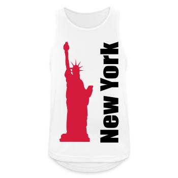 New York - Männer Tank Top atmungsaktiv - Weiß - Vorne - Nick (188cm)