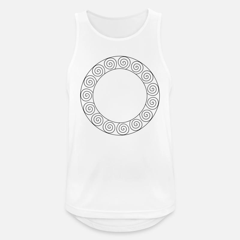 Rahmen Maya Keltisch eigenes Design - Männer Tank Top atmungsaktiv - Weiß