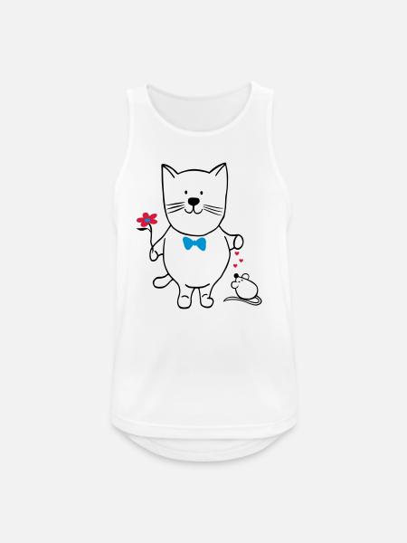 Cat and Mouse - Men's Breathable Tank Top - white