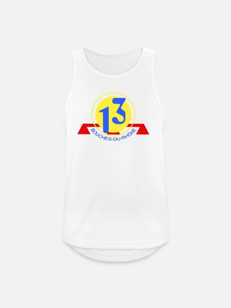 Logo 13 Bouches-du-Rhône - Men's Breathable Tank Top - white