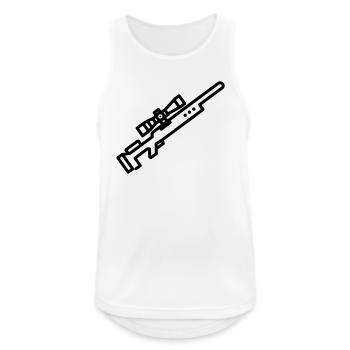 sniper - Men's Breathable Tank Top - white - Front - Nick (188cm)