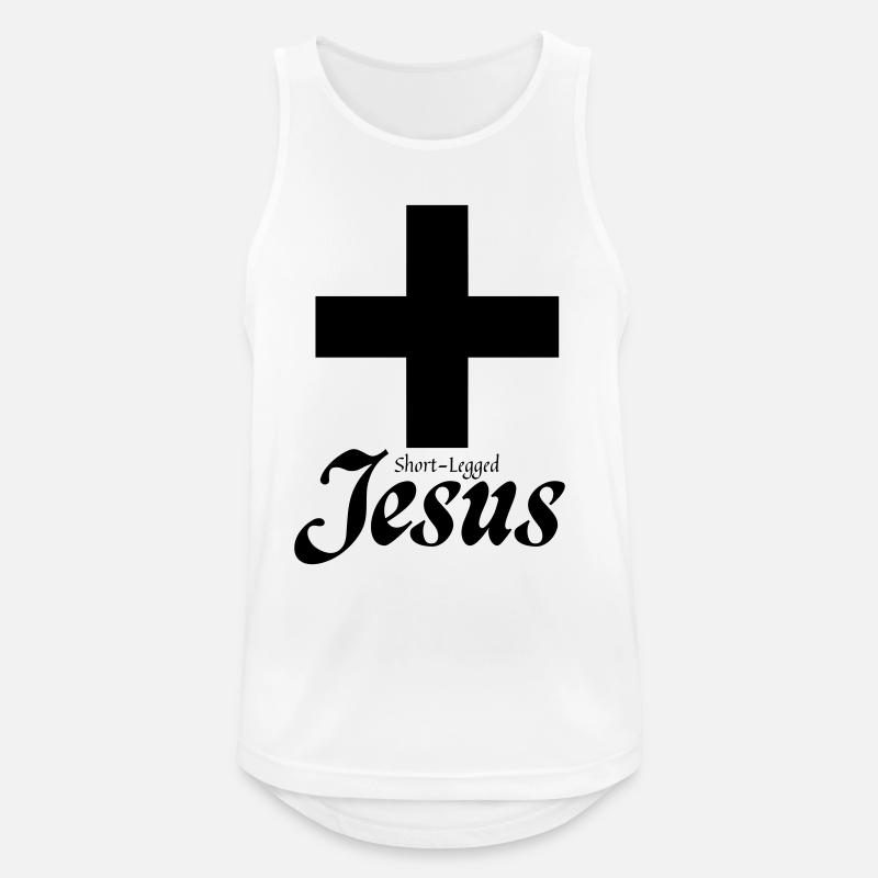 Short Legged Jesus - Men's Breathable Tank Top - white