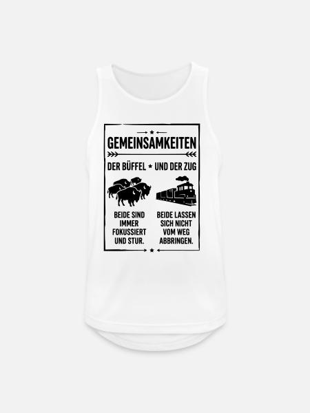 Büffel und Zug - Männer Tank Top atmungsaktiv - Weiß