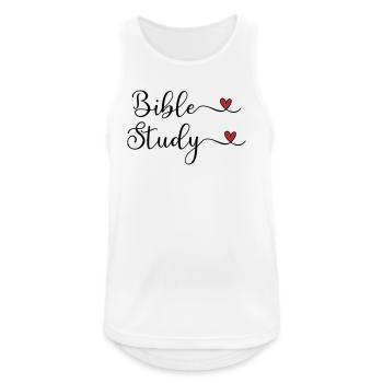 Bible Study Heart Design - Men's Breathable Tank Top - white - Front - Nick (188cm)