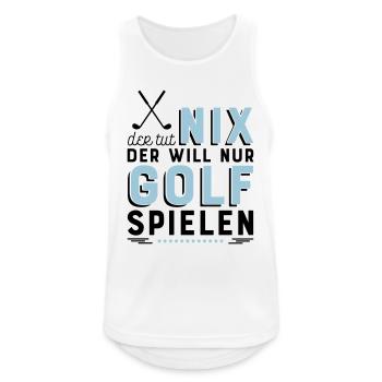 Golf spielen - Männer Tank Top atmungsaktiv - Weiß - Vorne - Nick (188cm)