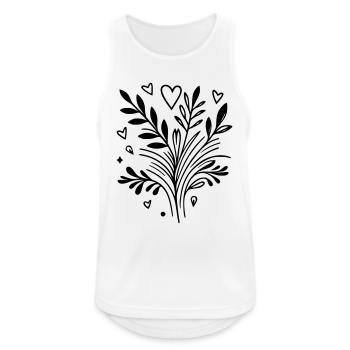 Herzbaum Ast - Männer Tank Top atmungsaktiv - Weiß - Vorne - Nick (188cm)