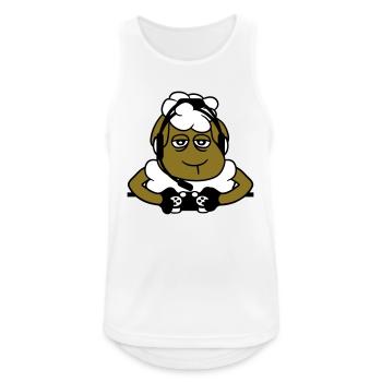 Sheep Gamer Controller Video Game Nerd Sad Fun - Men's Breathable Tank Top - white - Front - Nick (188cm)