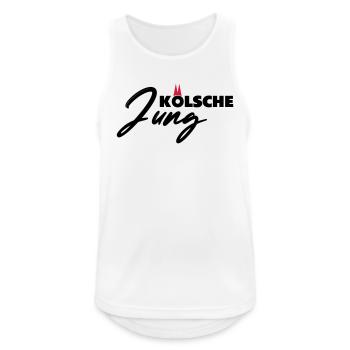 Kölsche Jung - Männer Tank Top atmungsaktiv - Weiß - Vorne - Nick (188cm)