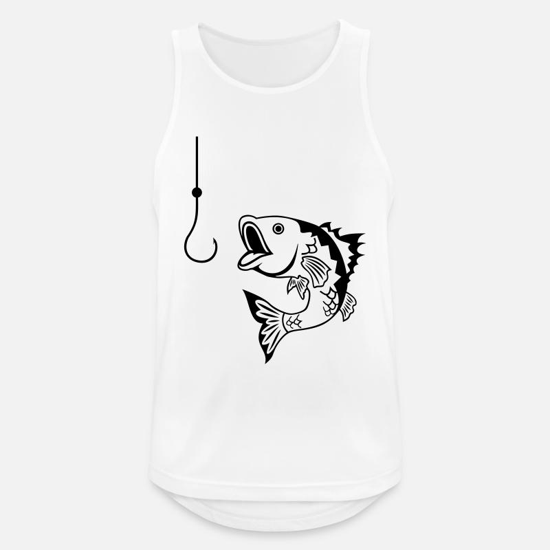 Fisch - Männer Tank Top atmungsaktiv - Weiß