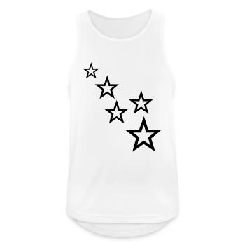 sterne - Männer Tank Top atmungsaktiv - Weiß - Vorne - Nick (188cm)