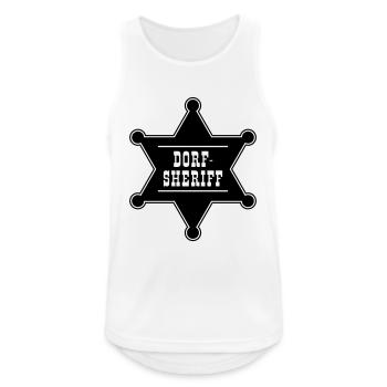 Village Sheriff Star - Men's Breathable Tank Top - white - Front - Nick (188cm)