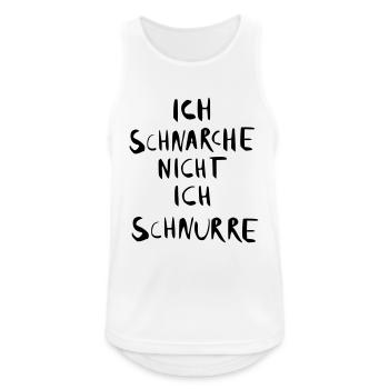 ich schnarche nicht - Männer Tank Top atmungsaktiv - Weiß - Vorne - Nick (188cm)