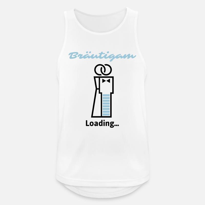 Bräutigam Loading... - Männer Tank Top atmungsaktiv - Weiß